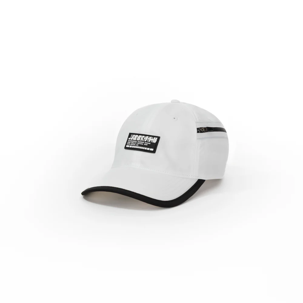 Foldable outdoor cap with pocket // white