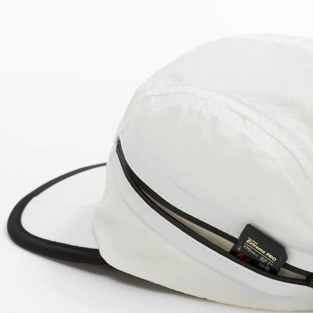 Foldable Outdoor Cap with Pocket // White - Image 5