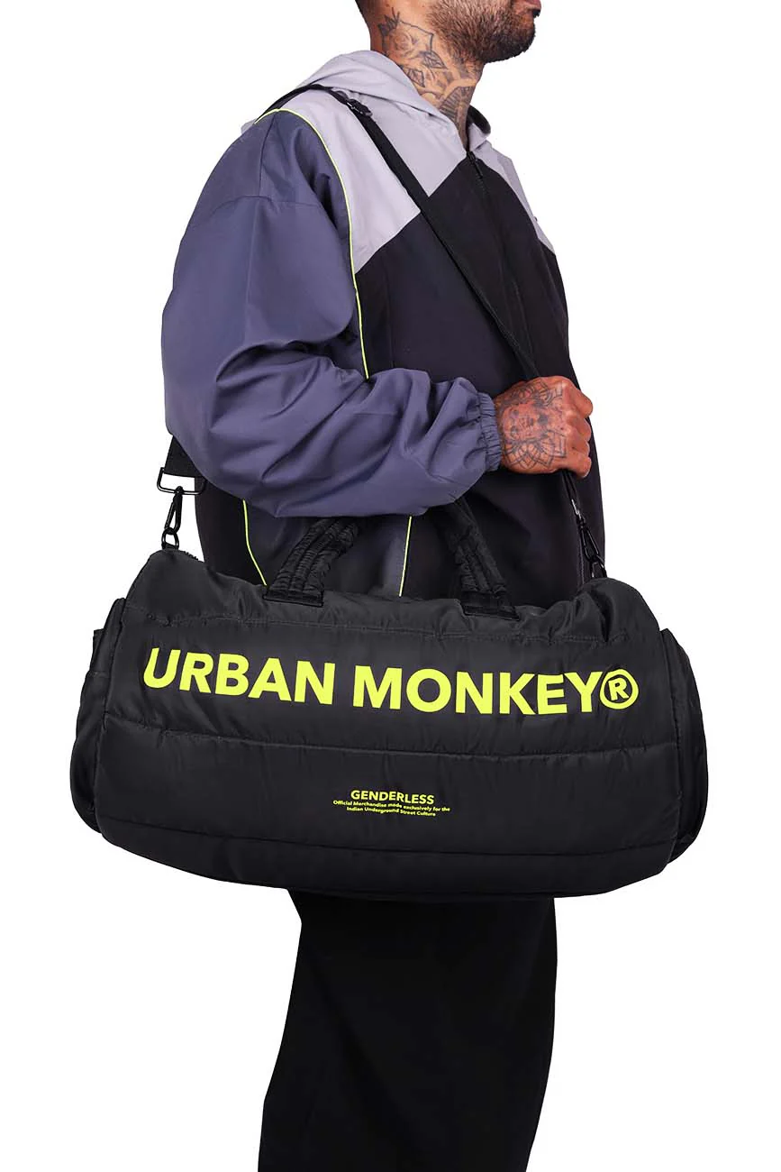 Puffer Duffle Bag // Neon On Black