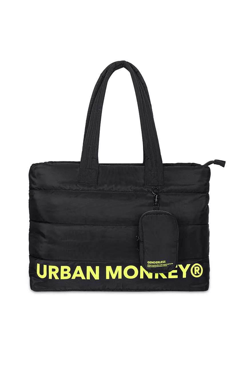 Puffer Shoulder Bag // Neon On Black